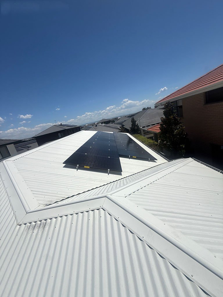 solar panels are on the roof.