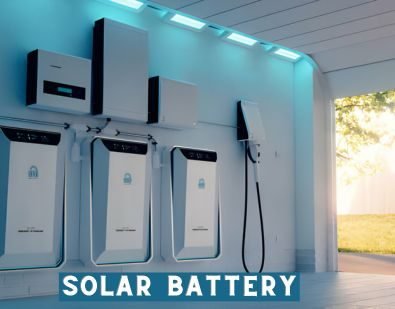 solar battery bank in a room